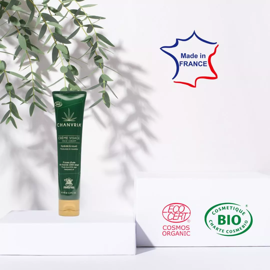 Crème visage au chanvre BIO 1 CREME VISAGE AU CHANVRE BIO CBD - CBD LOVELY PARIS